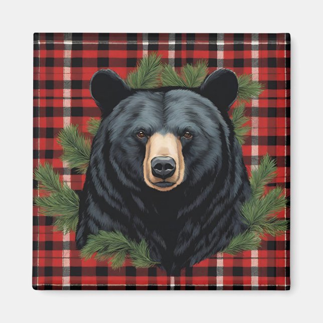 Majestic Northern Black Bear Magnet (Front)