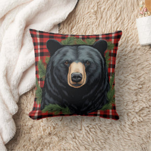 Majestic Northern Black Bear Pillow