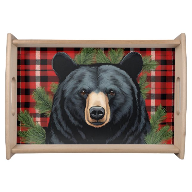 Majestic Northern Black Bear serving tray (Front)