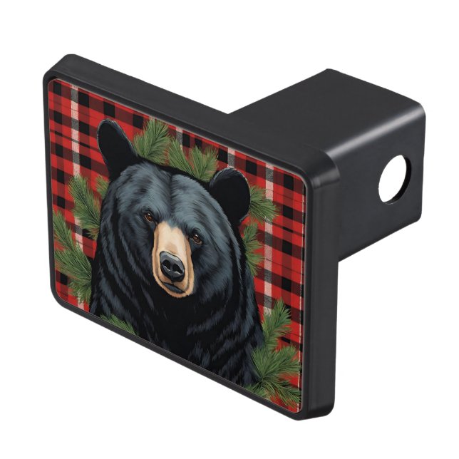 Majestic Northern Black Bear Trailer Hitch Cover (Top Right)
