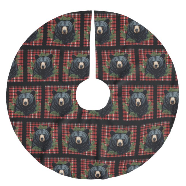 Majestic Northern Black Bear Tree Skirt (Front)