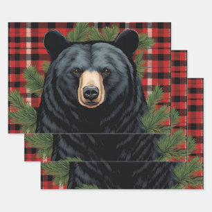 Majestic Northern Black Bear Wrapping Paper
