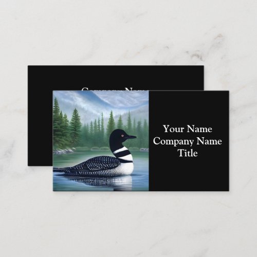 Majestic Northern Wilderness Loon  Business Card