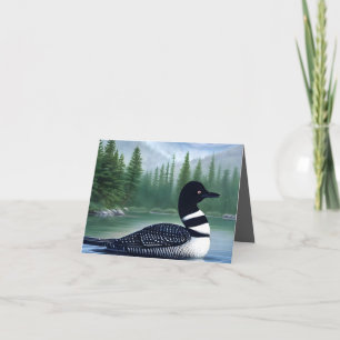 Majestic Northern Wilderness Loon Card