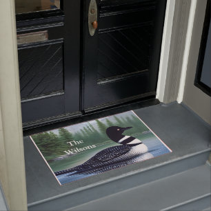 Majestic Northern Wilderness Loon Doormat