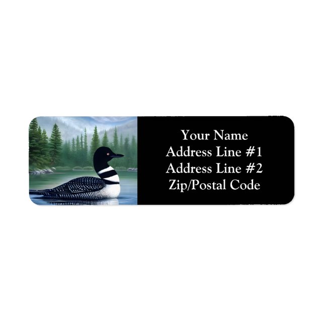 Majestic Northern Wilderness Loon  Label (Front)