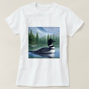 Majestic Northern Wilderness Loon  T-Shirt