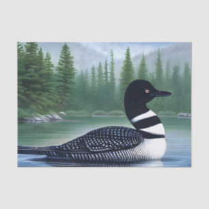 Majestic Northern Wilderness Loon Tissue Paper