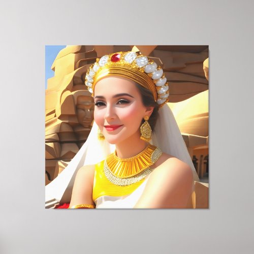 Majestic Oasis Enchanting Echoes of Cleopatra Canvas Print