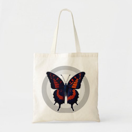 Majestic Orange Shaded Butterfly Print Budget Tote