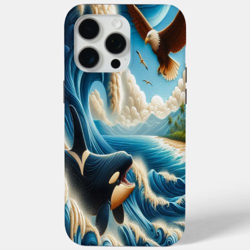 Majestic Orca and Eagle Dance iPhone 15 Pro Max Case