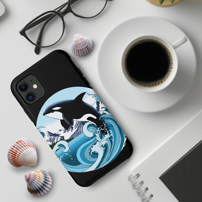 Majestic Orca Killer Whale Blue Waves Ocean Case-Mate iPhone Case (Creator Uploaded)