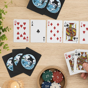 Majestic Orca Killer Whale Blue Waves Ocean Poker Cards