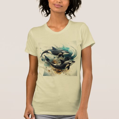 Majestic Orcas Lords of the Deep T_Shirt