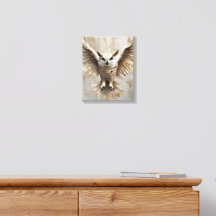 Majestic Owl Impasto Oil Painting Style