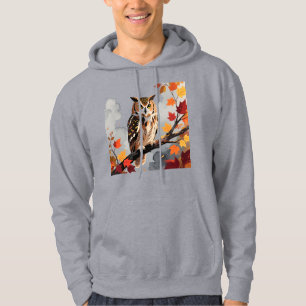 Majestic Owl Wildlife Art Print Hoodie