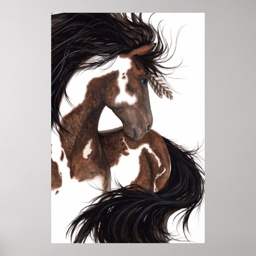 Majestic Paint Pinto Art Poster Horse by Bihrle