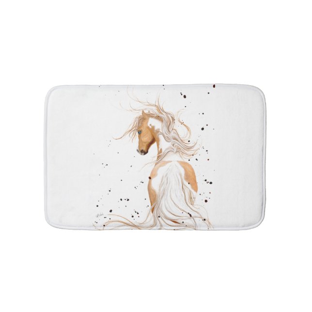 Majestic Palomino Horse by Bihrle Bathroom Mat (Front)