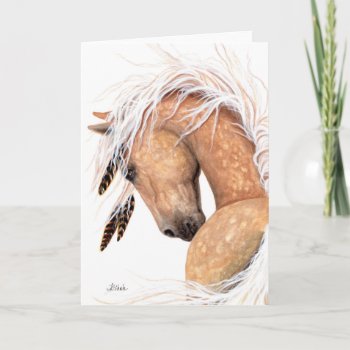 Majestic Palomino Horse By Bihrle Card by AmyLynBihrle at Zazzle