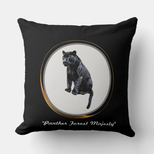 Majestic Panther Artwork Throw Pillow