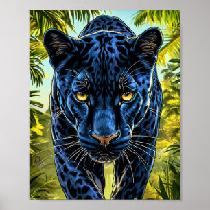 Majestic Panther Jungle Powerful Wildlife Wall Art