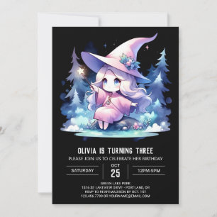Majestic Pastel Wizard Birthday Invitation