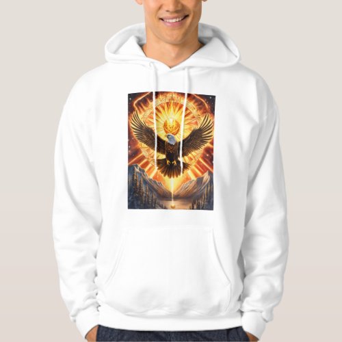 Majestic Patriot Bald Eagle Freedom Hoodie