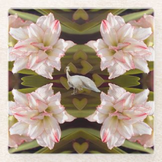 Majestic Peacock and Amaryllis Candy Cane