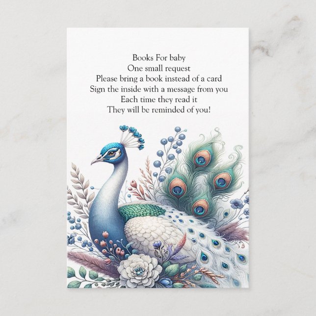 Majestic Peacock Enclosure Card (Front)
