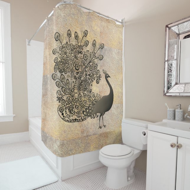 Majestic peacock shower curtain (In Situ)