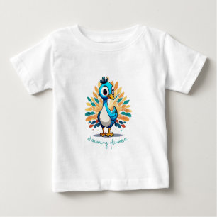 Majestic Peacock with Colorful Tail Baby T-Shirt