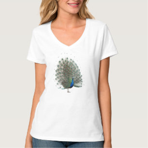 Majestic Peacock with Colorful Tail T-Shirt