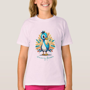 Majestic Peacock with Colorful Tail T-Shirt