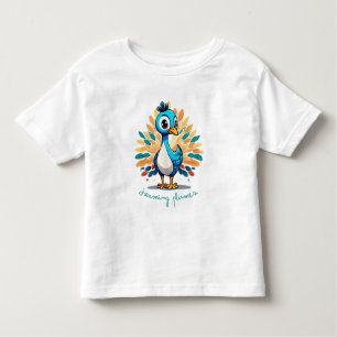Majestic Peacock with Colorful Tail Toddler T-shirt