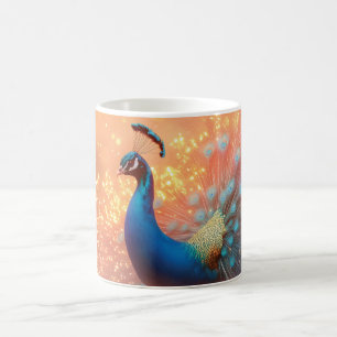 Majestic Peacock with Vibrant Plumage  Coffee Mug