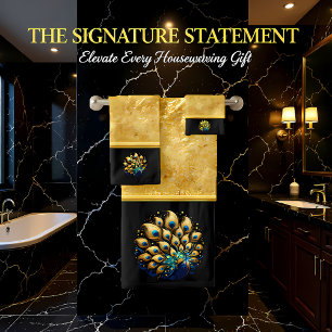 Majestic Peacocks Dance Bath Towel Set