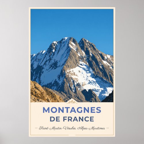 Majestic Peaks of the French Alps Poster