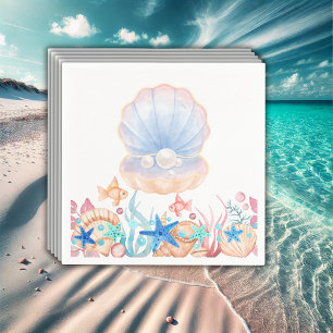 Majestic Pearl Under the Sea Baby Shower Napkins