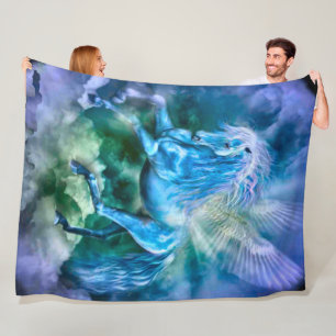 Majestic Pegasus Fantasy Horse Plush Fleece Blanket