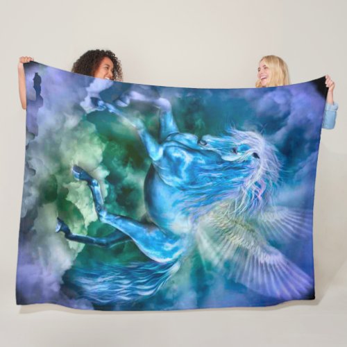 Majestic Pegasus Fantasy Horse Plush Fleece Blanket