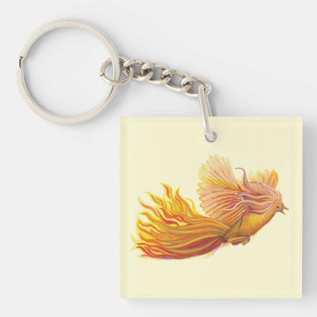 Majestic Phoenix Bird  Keychain (Front)