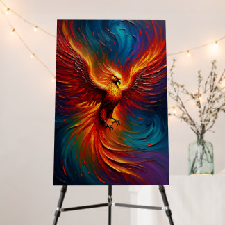 Majestic Phoenix Firebird Abstract Fantasy Foam Board