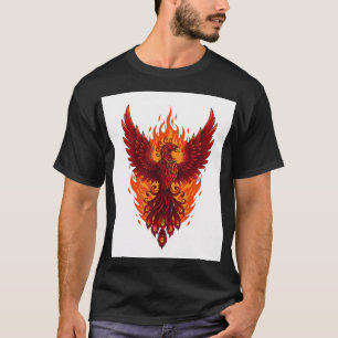 Majestic Phoenix Flame Design Bold Vector Art T-Shirt