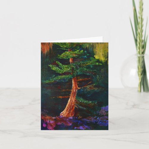 Majestic Pine Tree Art Card