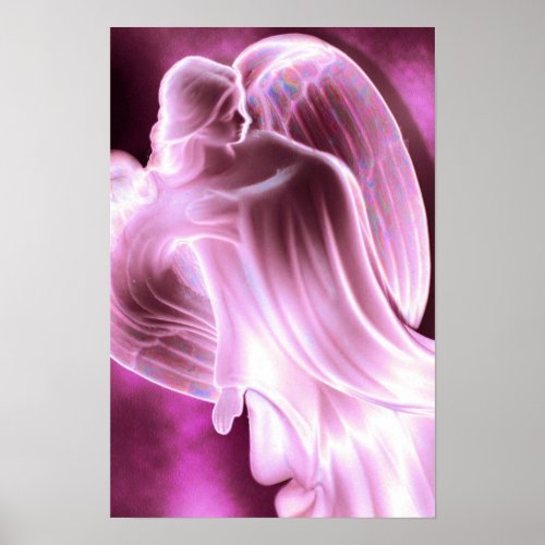 Majestic Pink Angel canvas print