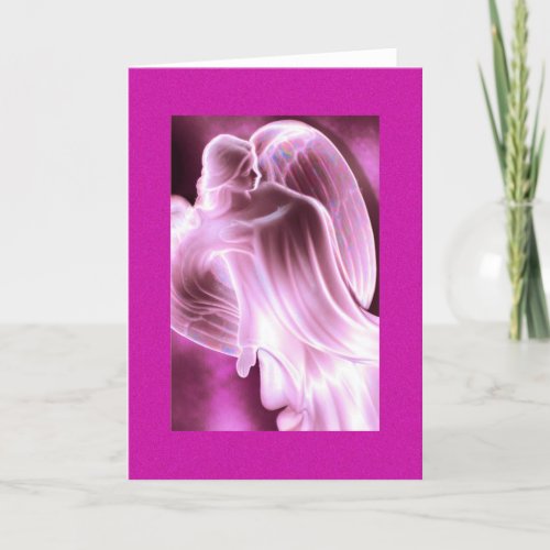 Majestic Pink Angel Greeting Card