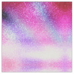 Majestic Pink Purple Nebula Galaxy Glitter Fabric