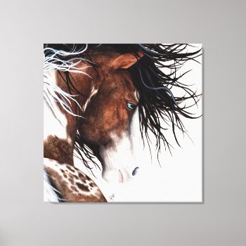 Majestic Pintaloosa Pony Canvas Print Art -bihrle by AmyLynBihrle at Zazzle