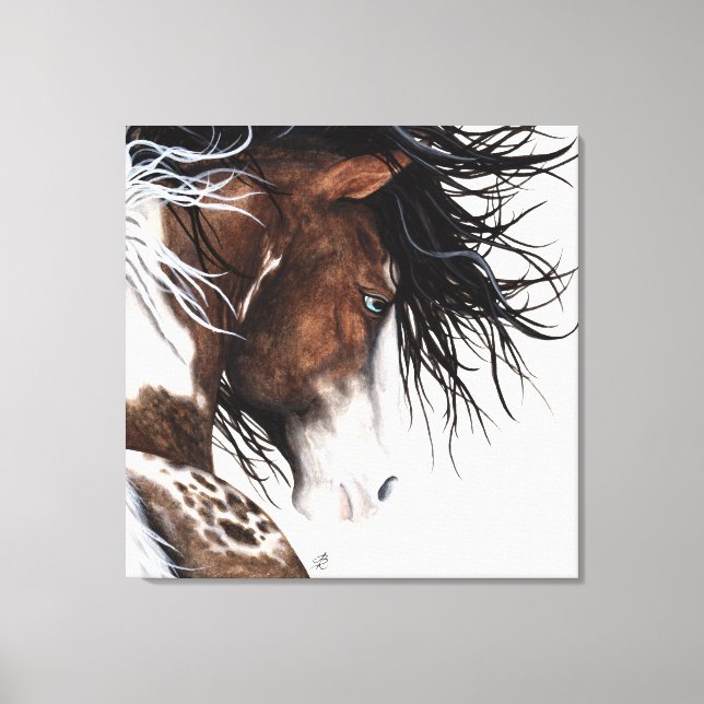 Majestic Pintaloosa Pony Canvas Print Art -Bihrle (Front)