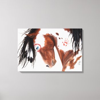 Majestic Pinto Horse By Bihrle Art Canvas Print by AmyLynBihrle at Zazzle